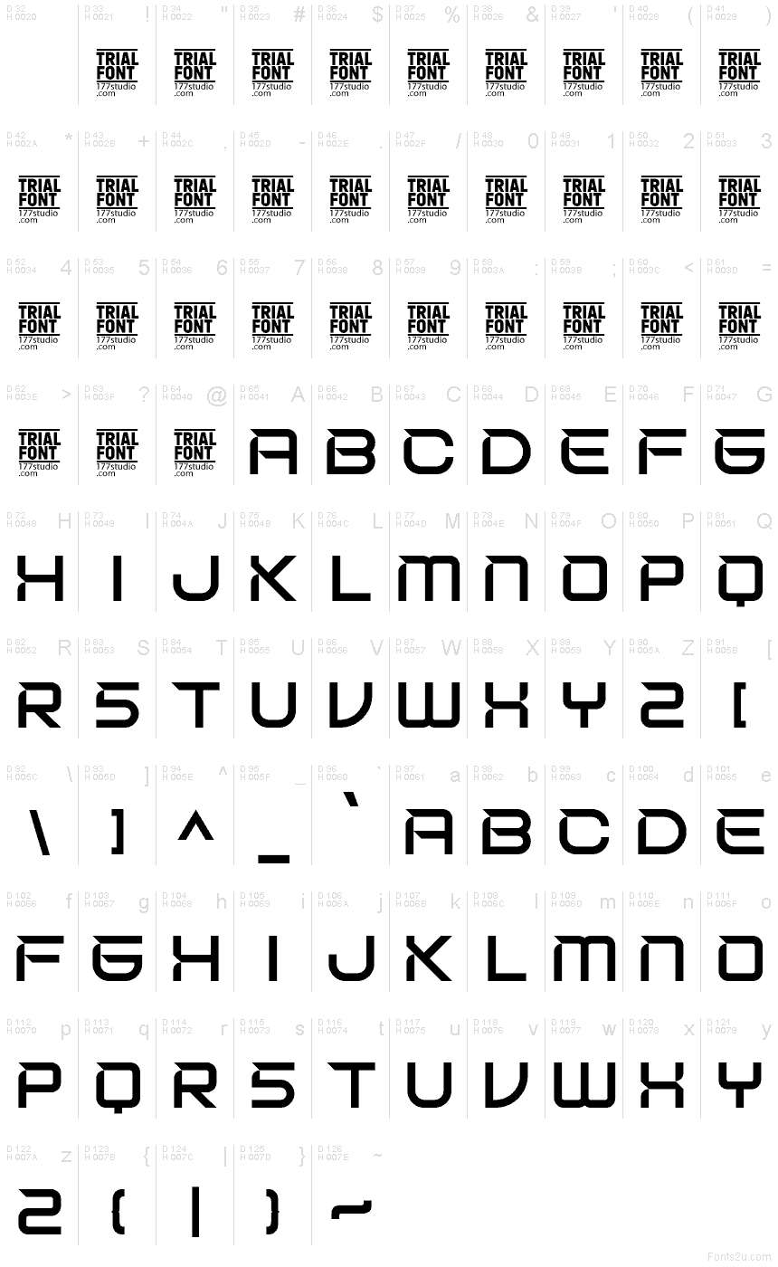 Basis-Lateinisch - Zeichentabelle