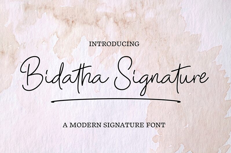 Bidatha Signature Czcionka