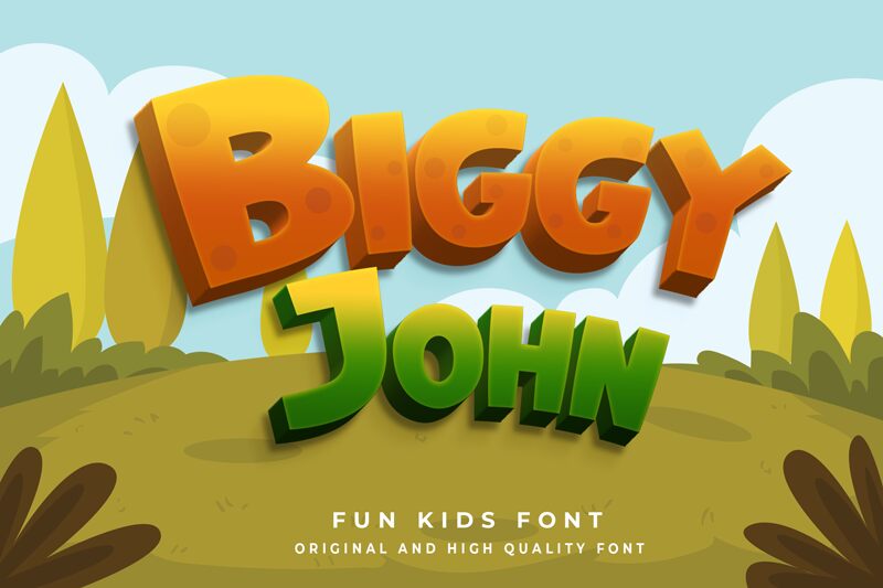 Biggy John font | Fonts2u.com