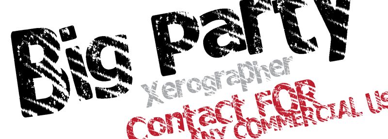 BigParty Druh písma
