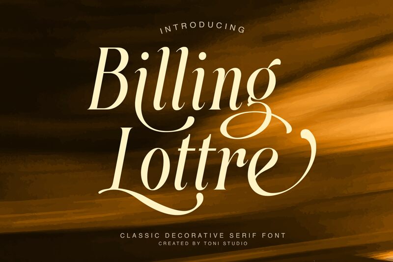 Billing Lottre Schriftart