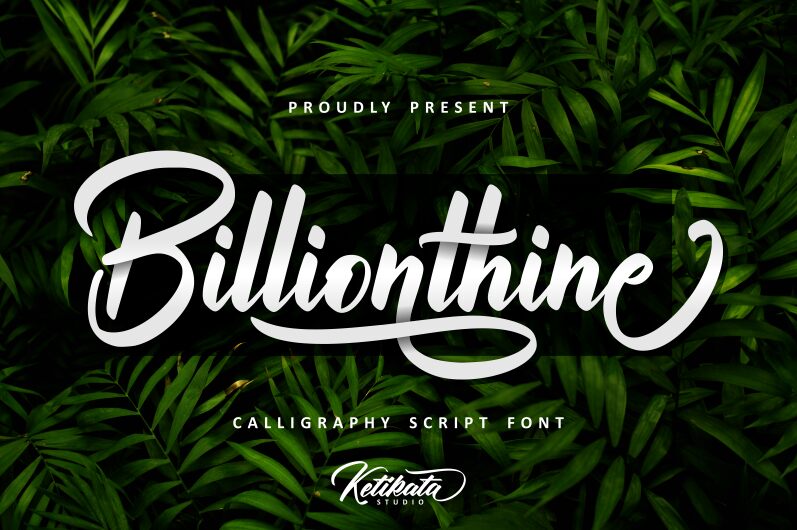 Billionthine Schriftart