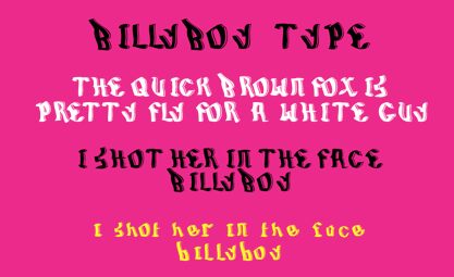BillyBoy Czcionka