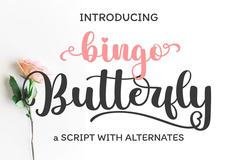 Bingo Butterfly Czcionka