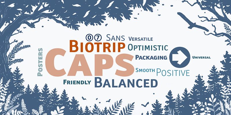 Biotrip Caps Bold — Presentación de la fuente