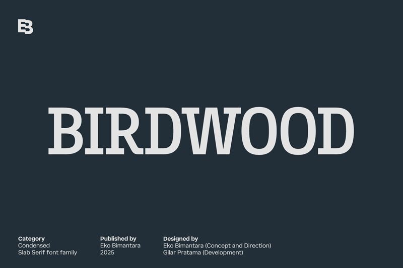 Birdwood Schriftart