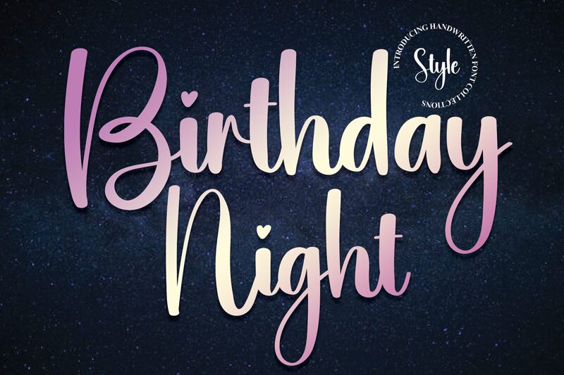 Birthday Night الخط 