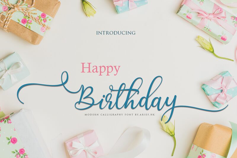Birthday Czcionka
