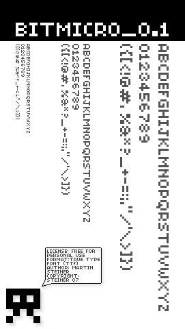 BitMicro01 Czcionka