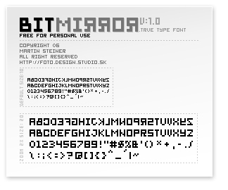 bitmirror Czcionka