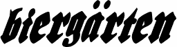 Biergärten Condensed Italic