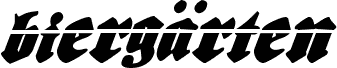 Biergärten Laser Italic