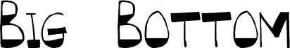 Preview of the BigBottom font