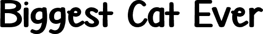 Biggest Cat Ever font