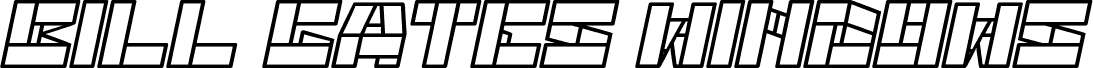 BILL GATES WINDOWS Bold Italic