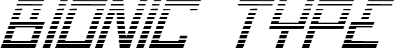 Anteprima del carattere Bionic Type Grad Italic