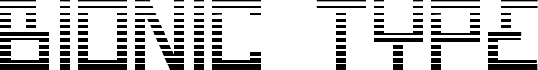 Anteprima del carattere Bionic Type Gradient