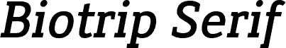 Biotrip Serif Medium Italic fuente
