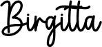 Birgittaフォントのプレビュー