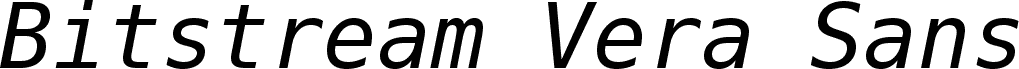 Bitstream Vera Sans Mono Oblique