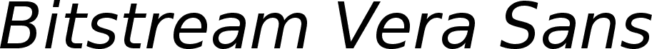 Bitstream Vera Sans Oblique