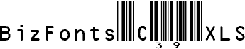BizFontsC39XLSFreeVersion font