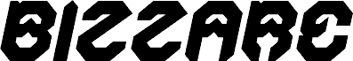 Pré-visualização da fonte BIZZARE Bold Italic