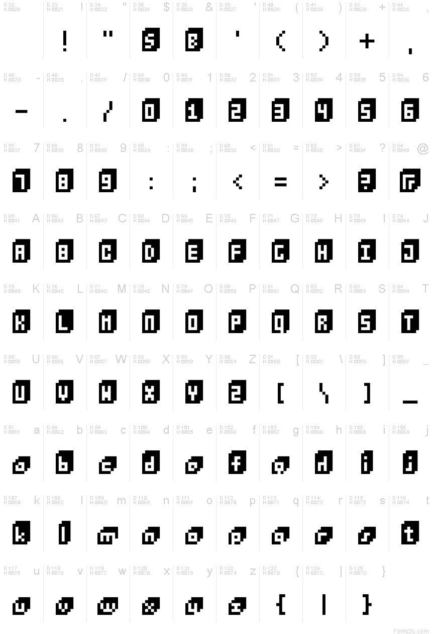 BitCube font | Fonts2u.com