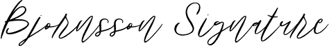 Bjornsson Signature Regular шрифт