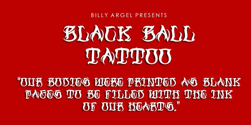 Black Ball Tattoo Carattere