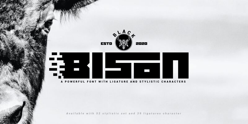 Black bison Schriftart
