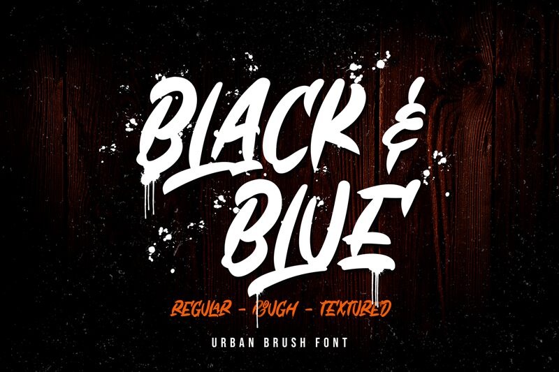 Black & Blue Schriftart