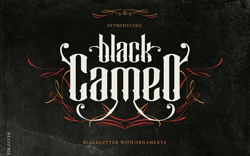 Black Cameo Schriftart