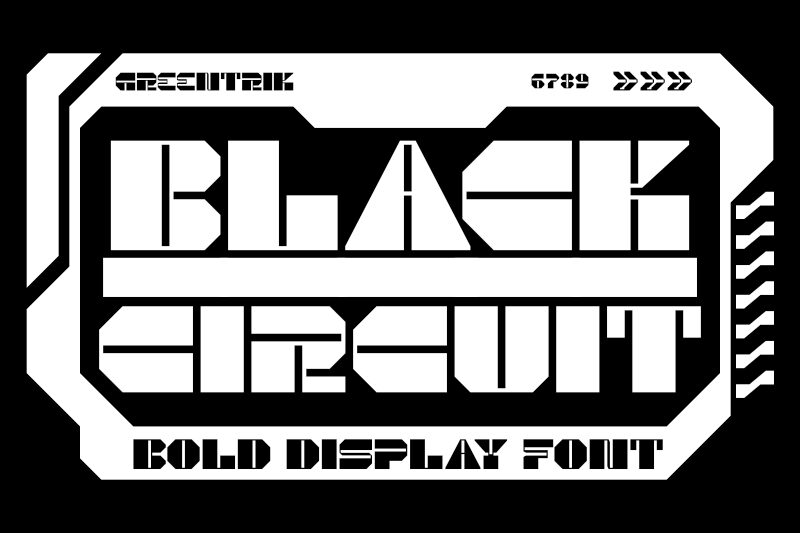 Black Circuit Schriftart