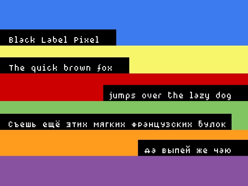 Black Label Pixel Schriftart