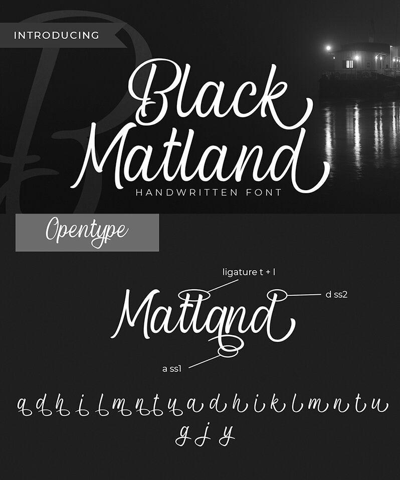 Black Matland font