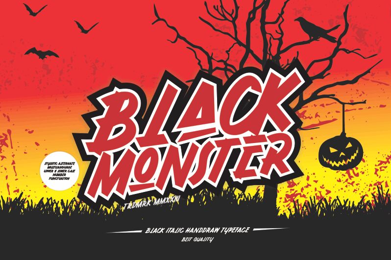 BLACK MONSTER Czcionka