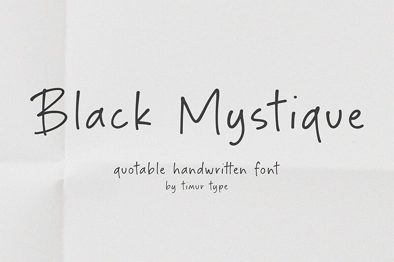 Black Mystique Druh písma