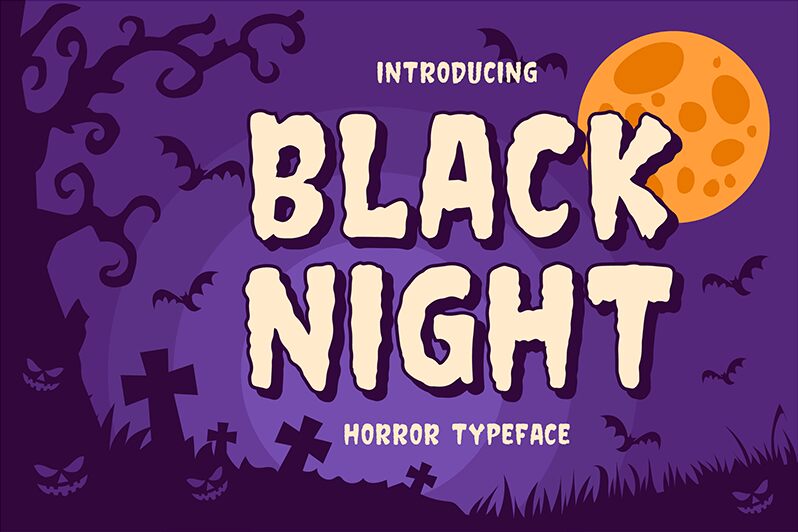 Black Night Schriftart