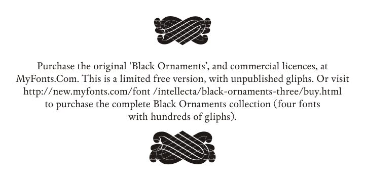 Black Ornaments Free Schriftart