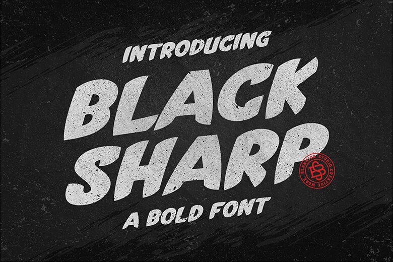 Black Sharp Schriftart