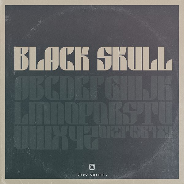 Black skull Czcionka