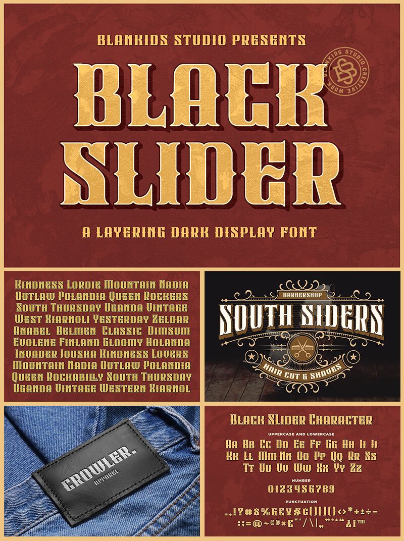 Black Slider Schriftart