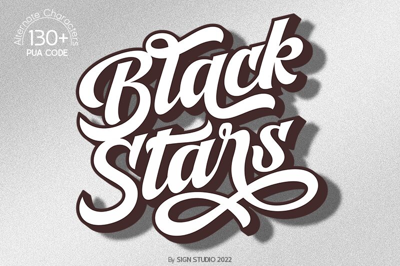 Black Stars Schriftart
