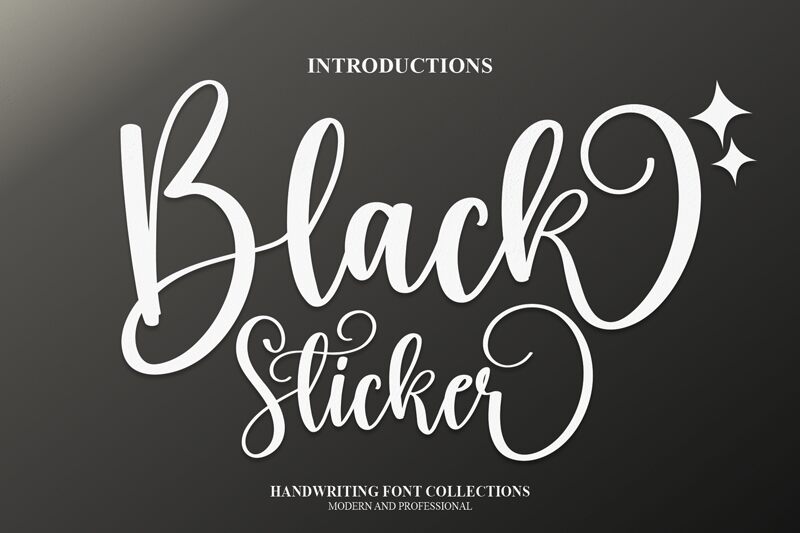 Black Sticker Czcionka