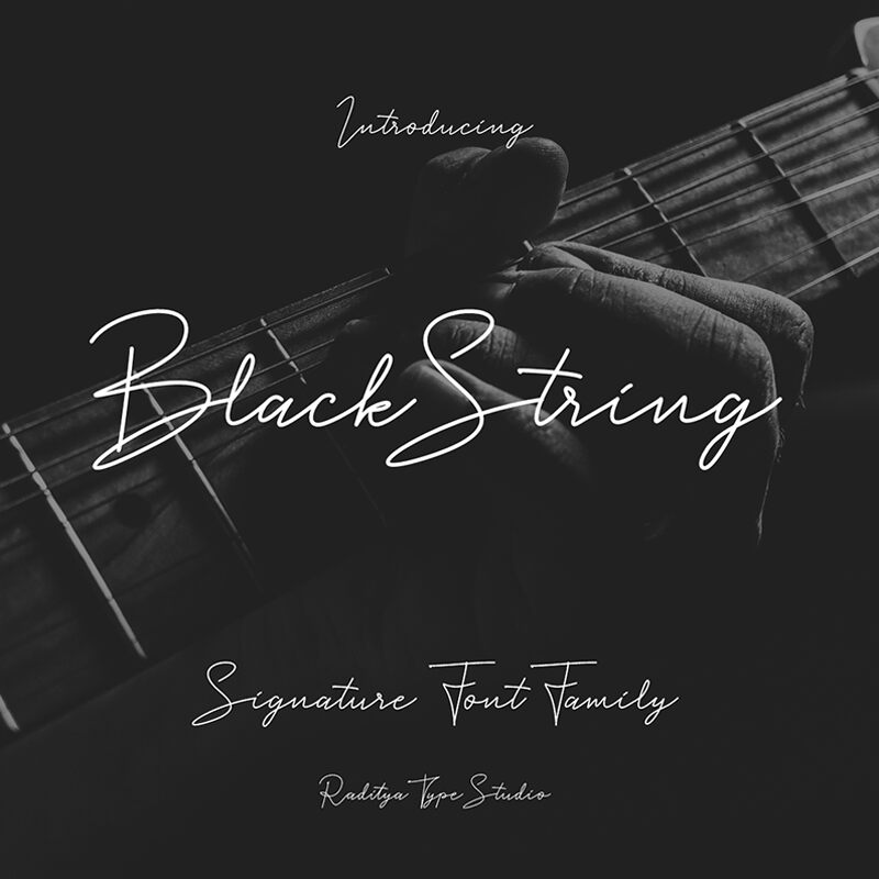 Black String Schriftart