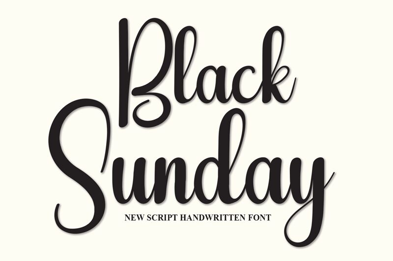 Black Sunday Шрифт