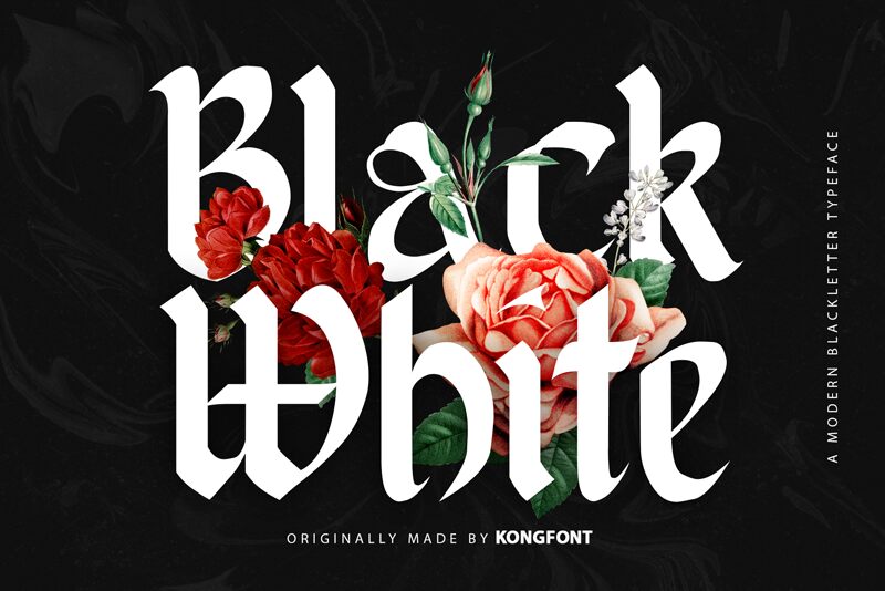 Black White Czcionka