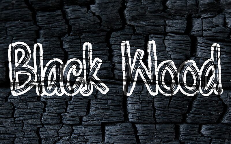 Black Wood Czcionka
