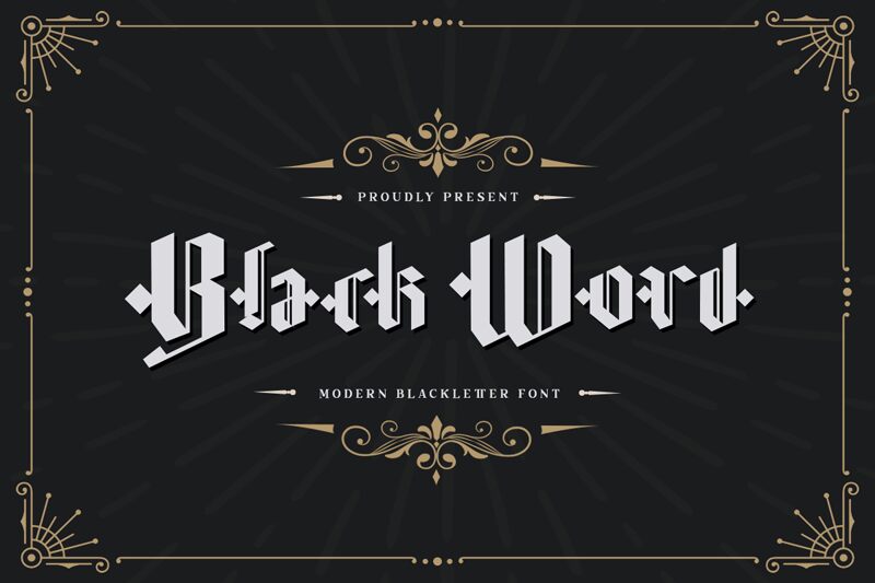 Black Word Carattere